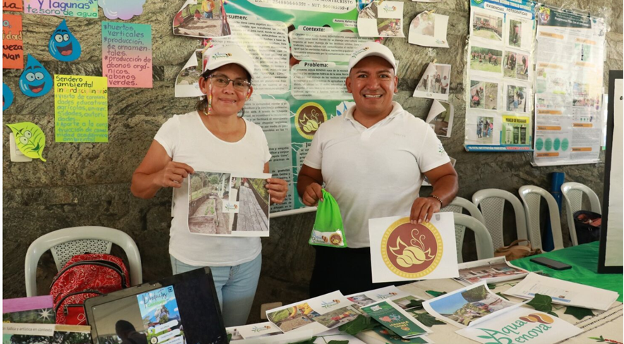 Fotografia de socialización de proyectos PRAE de las instituciones educativas en el marco del concurso de cuidamundos CENS