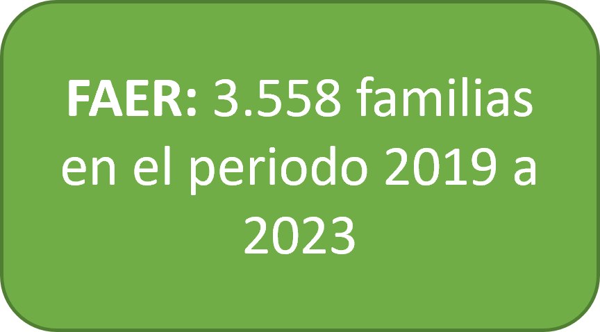 Proyecto FAER: 3558 personas en el período 2019 a 2023